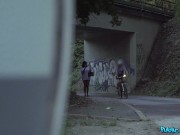 Public Agent FULL SCENE - Sneaky Nightime outdoor Creampie for sexy Latina babe with killer body 1/16