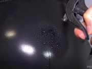 Beautiful water splatters on my wetlook leather leggings 14/16