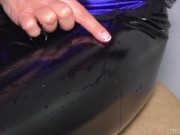 Beautiful water splatters on my wetlook leather leggings 6/16