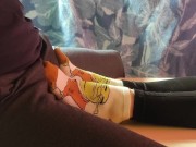 Giving sockjob and he cums on my socks