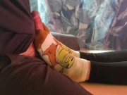 Giving sockjob and he cums on my socks 6/16