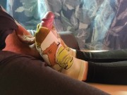 Giving sockjob and he cums on my socks 8/16