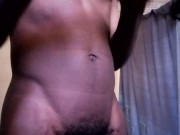 APPLY CREAM ON MY NAKED BODY, NAKED BLACK MAN 7/16