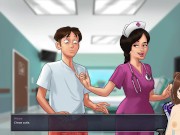 Summertime saga FHD #44 - Nurse sucks my cock in hospital - Jazziuu - Gameplay 11/16