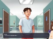 Summertime saga FHD #44 - Nurse sucks my cock in hospital - Jazziuu - Gameplay 9/16