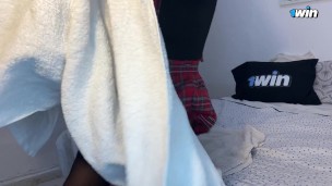 STEPMOTHER CAME INTO THE ROOM AND PUT HER PUSSY OUT!