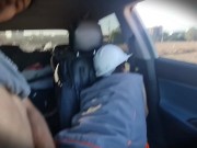 sexo en el auto en plena carretera con ingeniera italiana