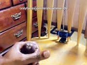 Big Black Dick with veins shooting cum 14/16