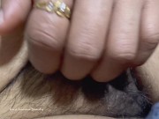 Horny Indian Mom Playing with her Tight Pussy - Hairy Bush Close Up 11/16