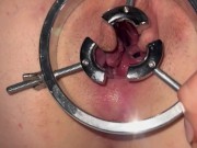 Siena fucks her gaping pussy with hollow tunnel plug 9/16