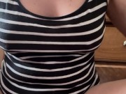 Shaking and teasing my perky tits with pierced nipples… 12/16