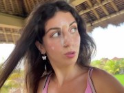 Cute Girl Eating Burger with Cum on Her Face in Public Cafe 8/16