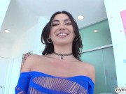 NYMPHO Spunky brunette Megan Mistakes wants to be stretched out and creampied 8/16