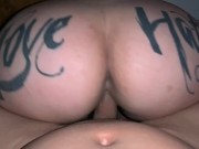 Slutty whore rides her stepson's cock until the cream comes out 5/16