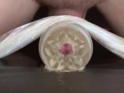 Guy Cums Multiple Times while Fucking Fleshlight with Moans, Dirty Talk and Intense Orgasms - fap2it 11/16