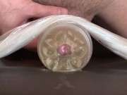 Guy Cums Multiple Times while Fucking Fleshlight with Moans, Dirty Talk and Intense Orgasms - fap2it 6/16