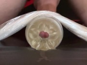 Guy Cums Multiple Times while Fucking Fleshlight with Moans, Dirty Talk and Intense Orgasms - fap2it 8/16