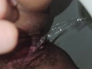 Hairy pussy mommy taking a piss 7/16