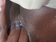 LOUD FART WARNING ⚠️⚠️⚠️ ebony teen lpv got creampie orgasm and fart loud while masturbating 15/16