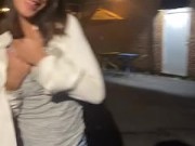 FLASHING MY TITS IN PUBLIC. 14/16