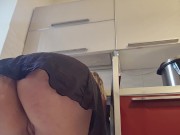 little bitch maid cleans and takes off her clothes 15/16