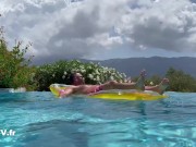 Doggystyle with 2 big boobs babes on the beach 1/16