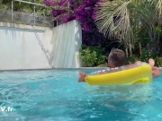 Doggystyle with 2 big boobs babes on the beach 2/16