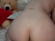 I sat down and rolled on my dildo until it was all wet 13/16