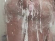 Got caught Washing my big ass in the shower by my neighbor 12/16