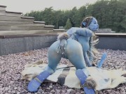 Avatar Monika Foxxx has fun with big dildos in nature 13/16