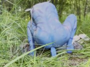 Avatar Monika Foxxx has fun with big dildos in nature 8/16