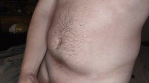 Solo male felt like playing with his large cock