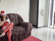 I MADE A CHRISTMAS SURPRISE FOR MY HUSBAND AND HE TRICKED ME AND TO FORGET ABOUT HIM I FUCKED HOT WI 3/16