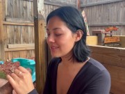 Pretty Teen Blows Me in Public 2/16