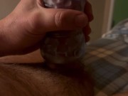 Stroking My Cock with Fleshlight Blue Ice 11/16