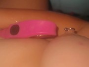 Horny milf squirts all over herself 14/16