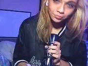 Blonde Taking Bong Rips 7/16