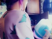 Titty Tease While I Put Dishes Away 9/16