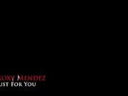 British Babe Roxy Mendez Sheer Red Pantyhose Tights Ripping Dildo Fuck 1/16