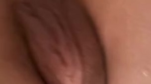 Purple dildo in my ass