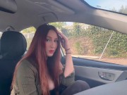Big tits Artemisia Love 420 Smoke Sesh in the car BOOBS FLASHING Full video on OF 14/16
