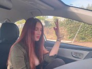 Big tits Artemisia Love 420 Smoke Sesh in the car BOOBS FLASHING Full video on OF 15/16