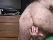 Stroking hard cock and cumming. 11/16