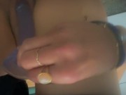 Creamy public dildo play 11/16