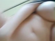 Compilation scenes of a horny brunette, masturbating and playing with her pussy and her huge tits. 1/16