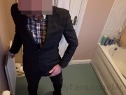 Mr NSX in his suit, jerking his big hard cock to cumshot after being sent nude beach photos 3/16