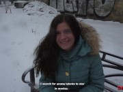 Agent wanted to fuck skinny teen but was refused - Full Video 1/16