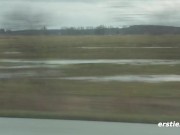 Ersties - Milena kommt in ihrem gelben Camaro auf Touren 9/16