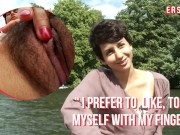 Ersties - Cute Brunette Plays With Hairy Pussy on a Boat
