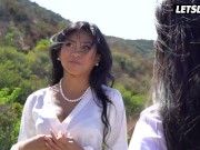 American Sluts Ember & Jade Raunchy FFM Fucking with Rich Guy - LETSDOEIT 1/16